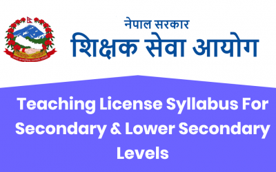 New Teaching License Syllabus For Secondary And Lower Secondary Levels: TSC